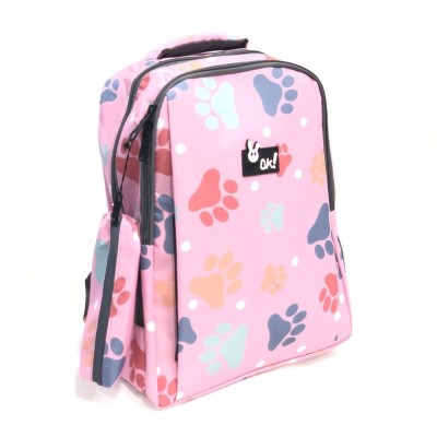 کوله پشتی وارداتی برزنت همراه جامدادی