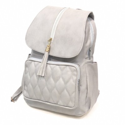 کوله پشتی دخترانه طوسی و کرم