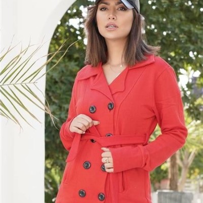 پالتو زنانه داخل کرک رنگی