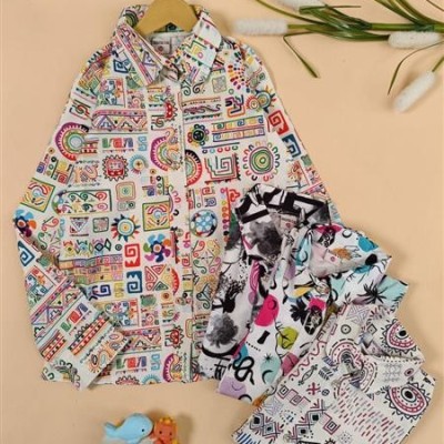 پیراهن جلودکمه دخترانه