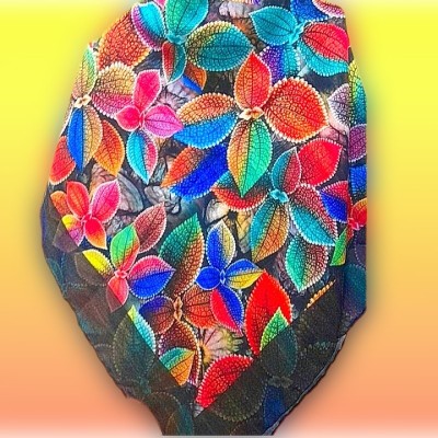 روسری نخی گلدار