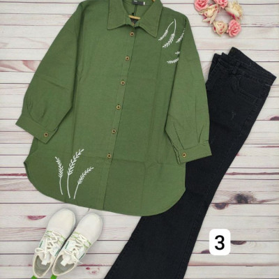 مانتو اسپرت زنانه کتان مانتو گندم گلدوزی دخترانه مدل مانتو گندم