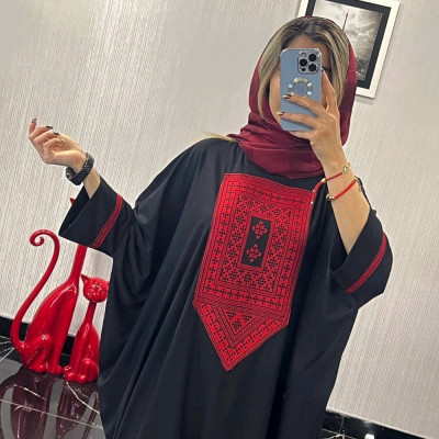 مانتو مجلسی کرپ مدل مانتو عبایی-153105