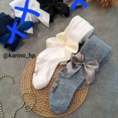 شلوار جورابی دخترانه پاپیون ساتن-134391