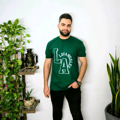 تیشرت LA نخی در چهار سایز قواره دار
