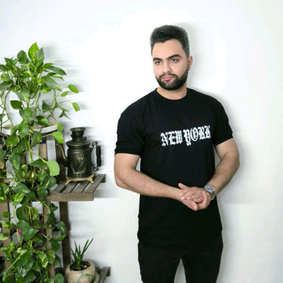 تیشرت مشکی New York نخ پنبه چهار سایز