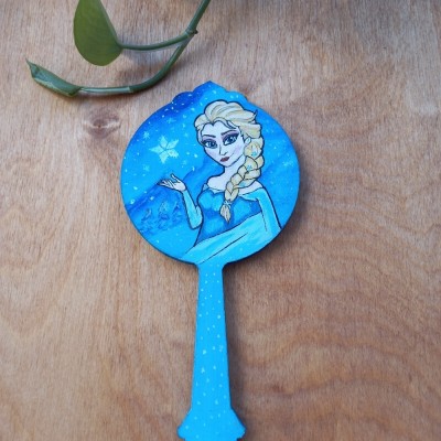 آینه دستی السا چوبی نقاشی شده