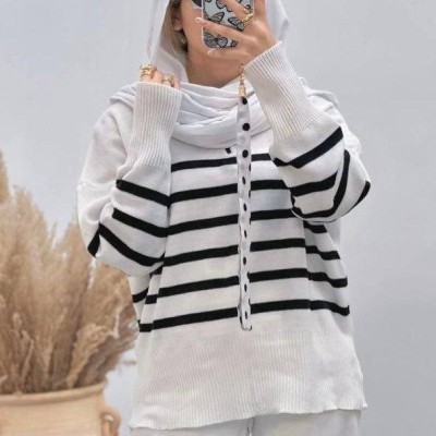 بلوز بافت پینترسی زیپی