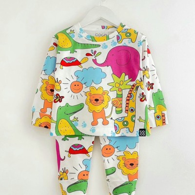 ست بلوز شلوار راحتی دخترانه پسرانه