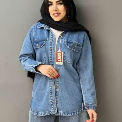 مانتو اسپرت زنانه جین مدل شومیزی