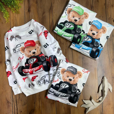 بلوز تک اسپرت فینگردار طرح تدی-131639