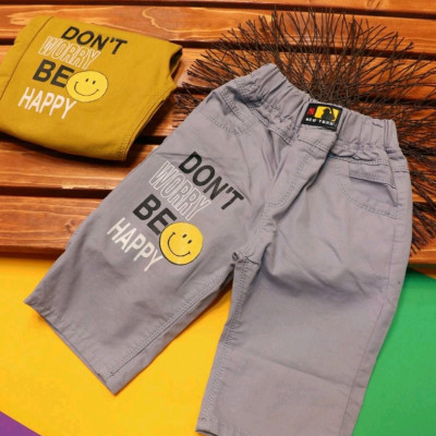 شلوارک کتان اسپرت طرح استیکر