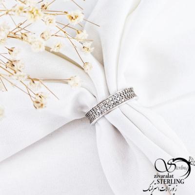 انگشتر نقره نگین کاری سایز 6 کد 11506-138640