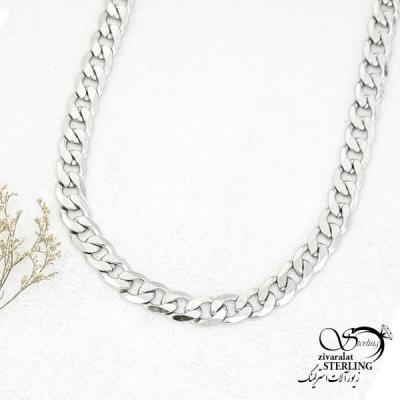 گردنبند استیل کارتیر سفید مردانه کد 14807-142058