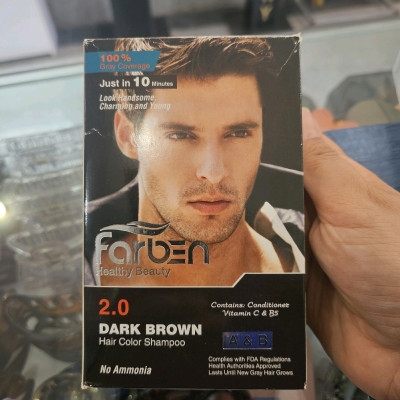 شامپو رنگ فاربن مردانه بدون آمونیاک رنگ مشکی-140607