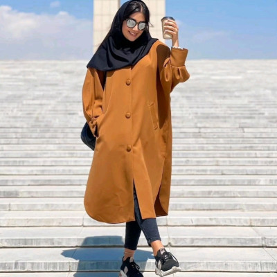 مانتو دانشجویی کرپ مدل مانتو بلند زنانه-143496