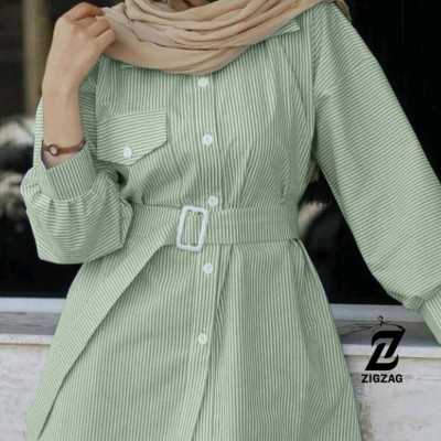 مانتو اسپرت زنانه لنین مدل شومیز مانتویی راه راه