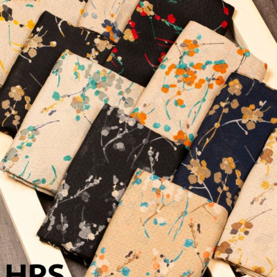 روسری گارزا طرح شکوفه قواره بزرگ