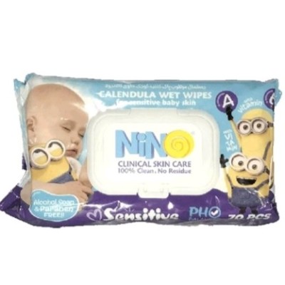 دستمال مرطوب کودک مینیون 70 برگ نینو (موجودی بگیرید )