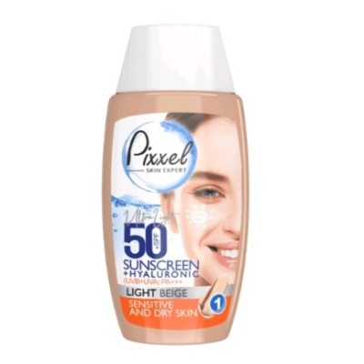 کرم ضد آفتاب رنگ بژ روشن مناسب پوست خشک و نرمال پیکسل (موجودی بگیرید )