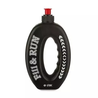 قمقمه دوچرخه سواری 500cc سوپاپ دار بیضی شکل آیریک ( مشکی )