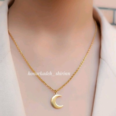گردنبند استیل و رنگ ثابت ماه