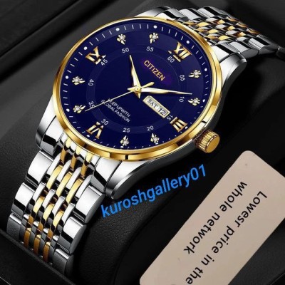 ست زنانه و مردانه ساعت مچی بند استیل دو تقویم رنگ ثابت ضداب