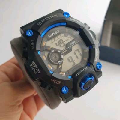 ساعت دیجیتالی پسرانه دور قاب آبی ضد آب-150627