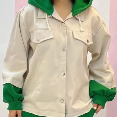 کت ترکیبی کلاهدار دورس گرم