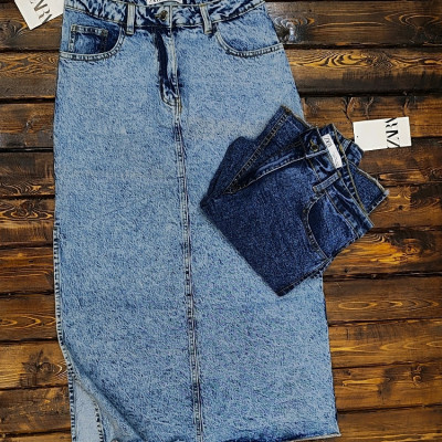 دامن جین برند zara