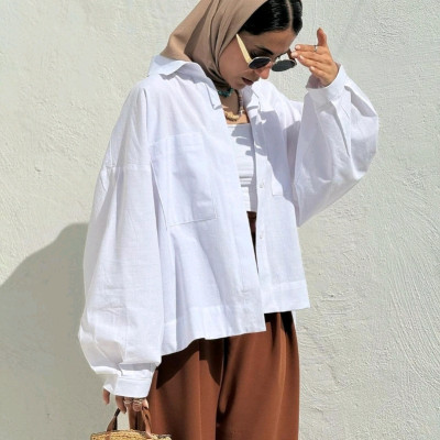 شومیز زنانه جنس لینن سایز 36 تا 44-143355