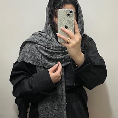 شال پاییزه شیک دالبری عروسکی گل ماهی طرح جناغی در رنگ بندی