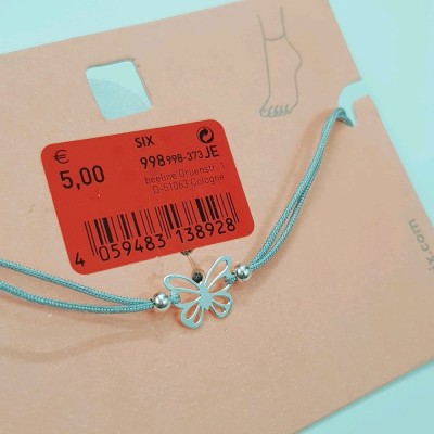 پابند نخی آویز نقره استرلینگ عیار 925 ، شناسنامه و بارکد دار ،فری سایز