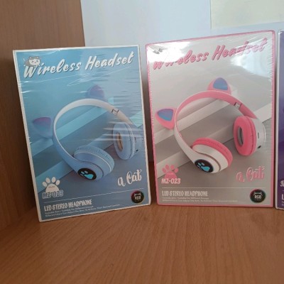 هندزفری،هدفون بلوتوثی گربه ای چراغ RGB بچه گانه